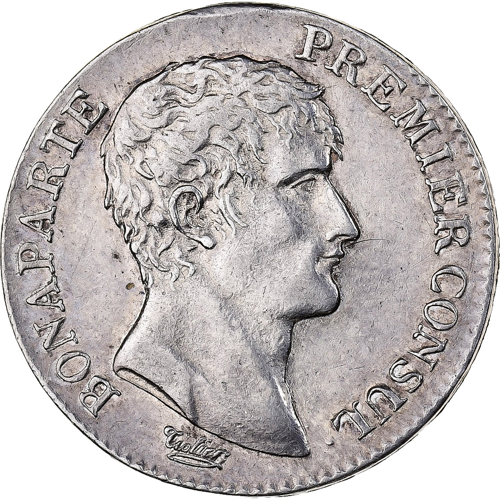 France, Napoleon I, Franc, An 12, Torino, Silver, AU(50-53), Gadoury:442