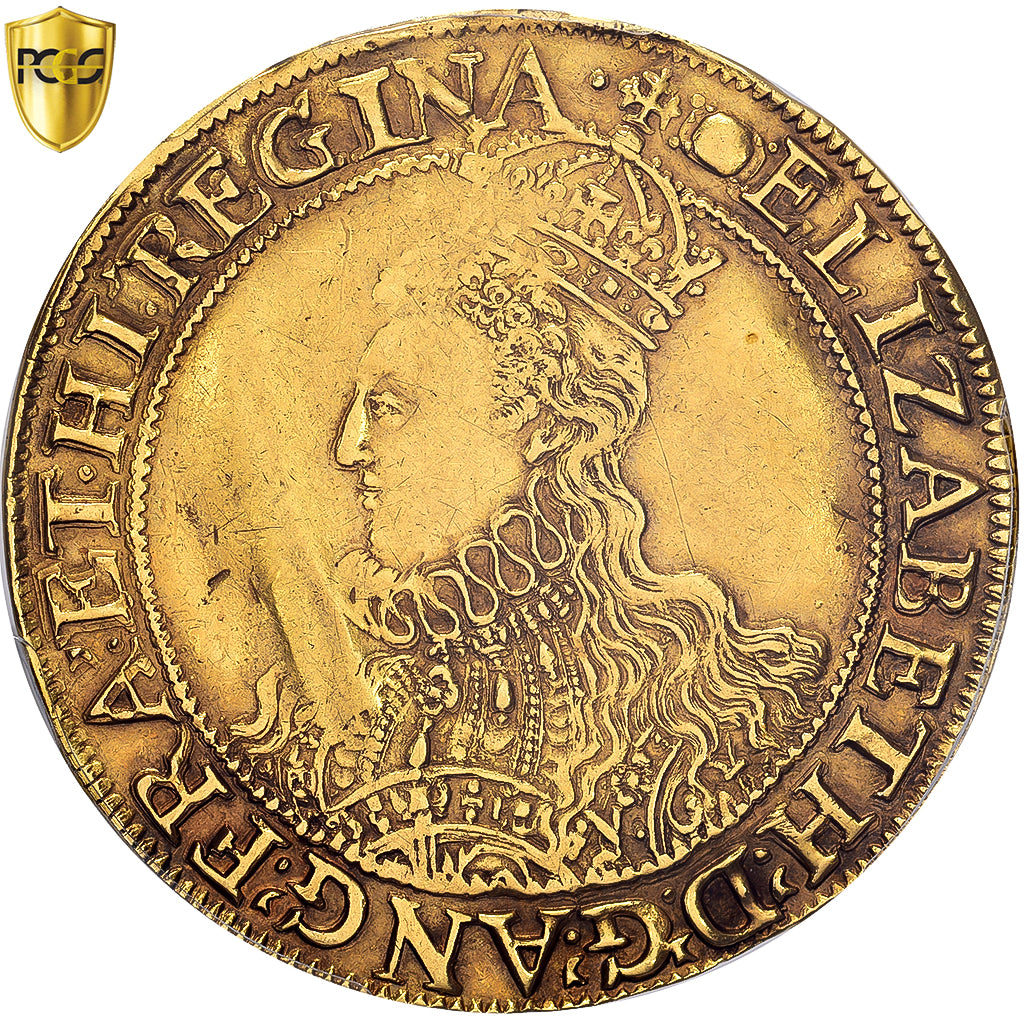 Groot Bretagne, Elizabeth, Pound, 1592-1595, London, Goud, PCGS, XF Details