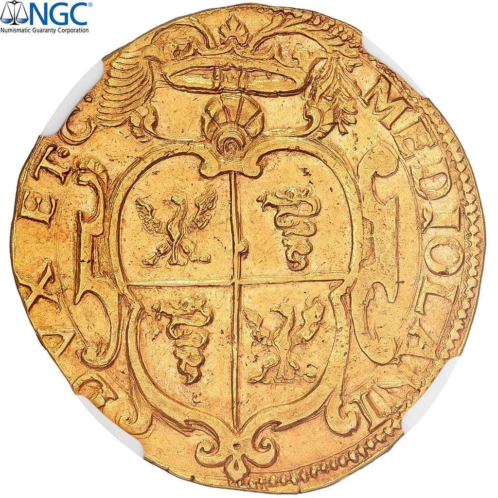 Duchy of Milan, Filippo III, 2 Doppie, 1617, Milan, Gold, AU(55-58)