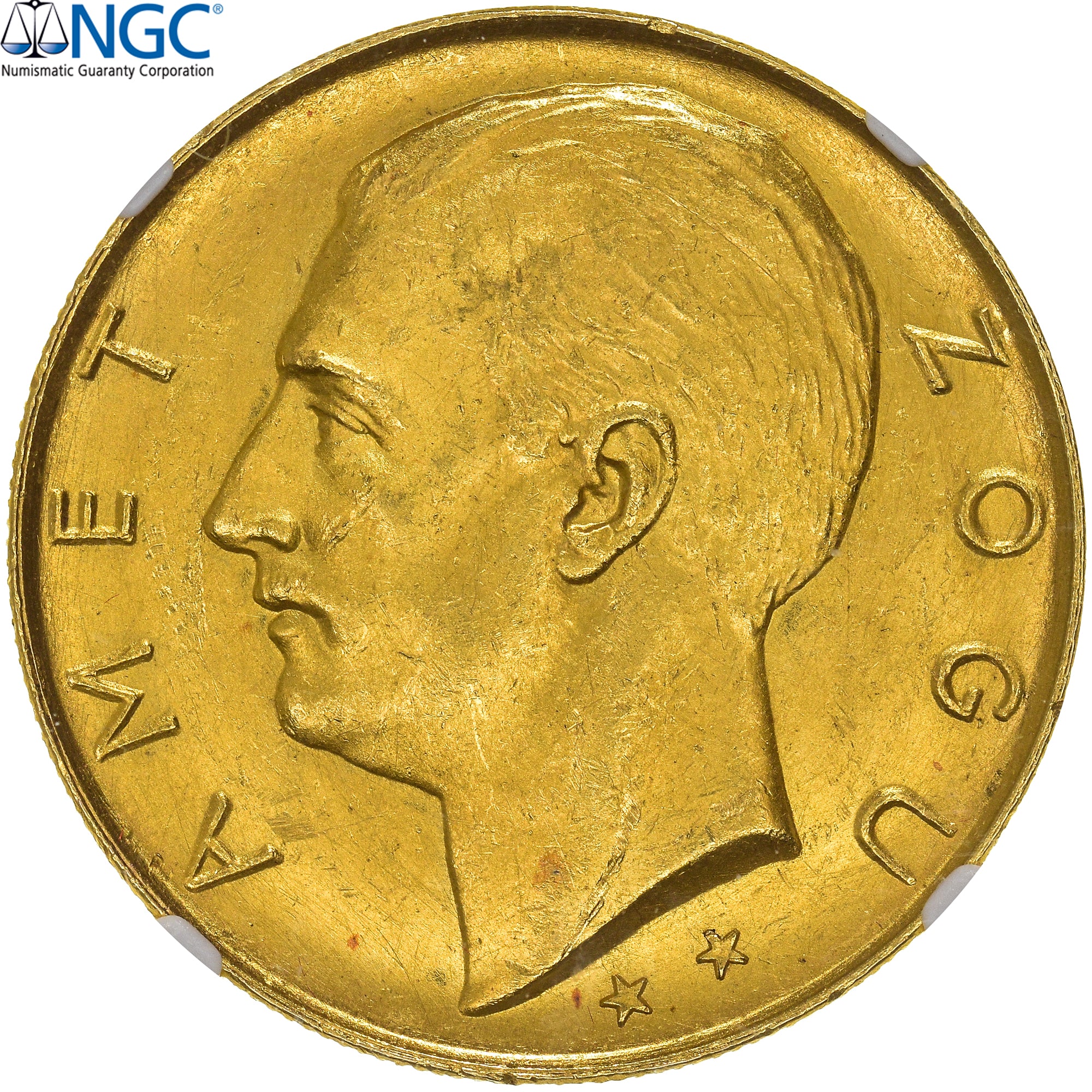 Albanie, Zog I, 100 Franga Ari, 1927, Rome, Essai, Or, NGC, MS62, KM:Pr31