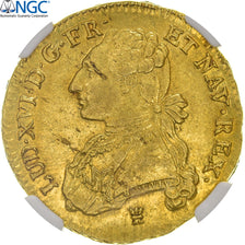 France, Louis XVI, Double louis d'or au buste habillé, 1775, Limoges, Or, NGC