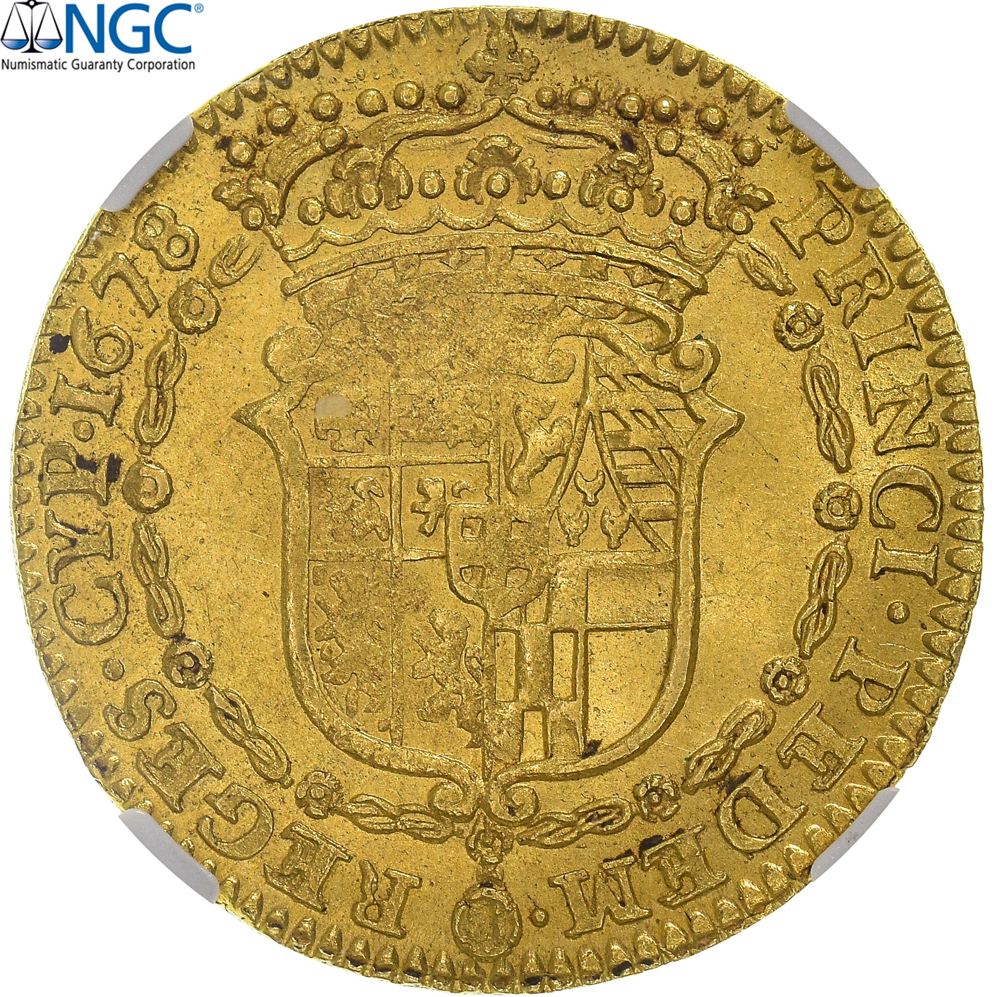 Duché de Savoie, Victor-Amedée II, Doppia, 1678, Turin, Très rare, Or, NGC