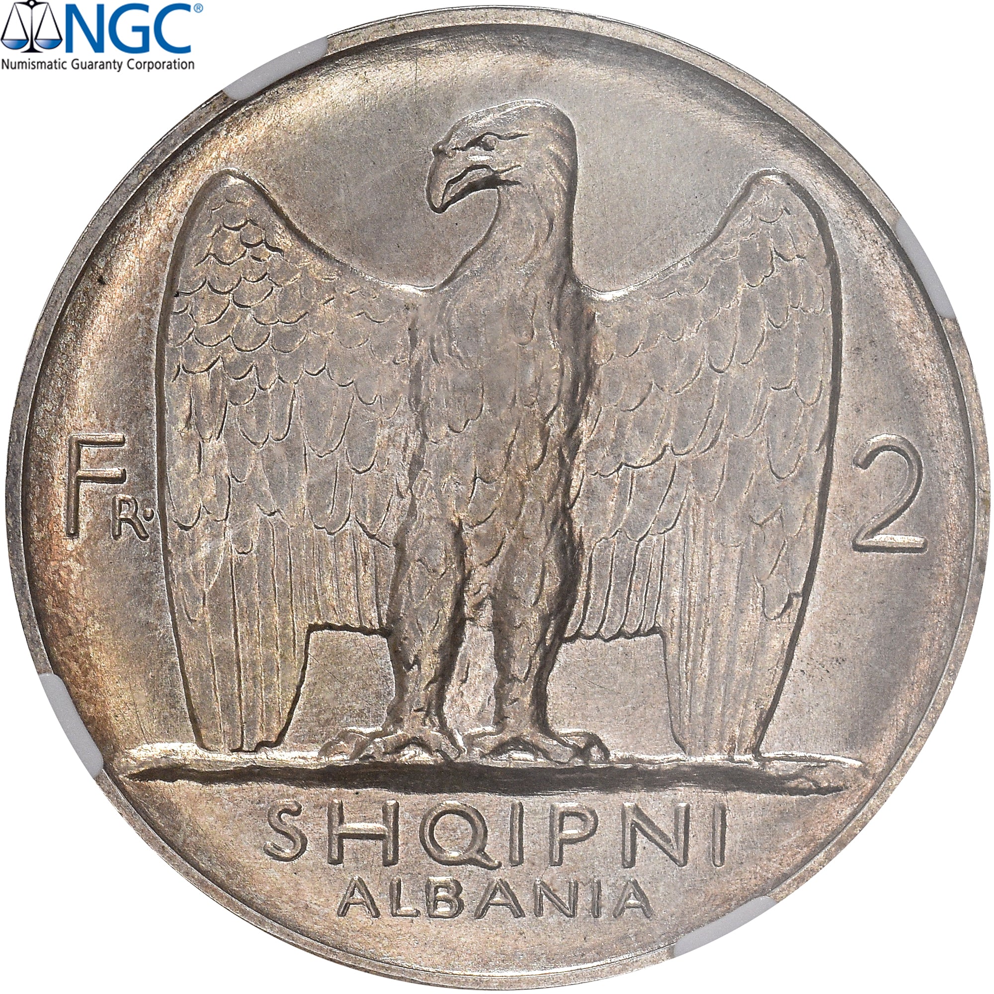 Albanie, 2 Franga Ari, 1926, Rome, Essai, Argent, NGC, MS66, KM:Pr7