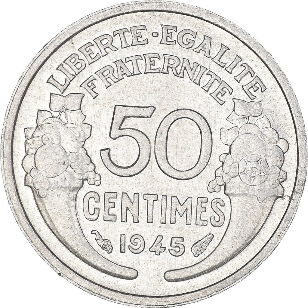 Monnaie, France, Morlon, 50 Centimes, 1945, Paris, SUP, Aluminium, Gadoury:426a