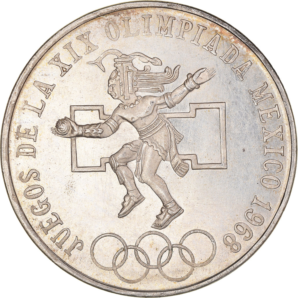 Coin, Mexico, 25 Pesos, 1968, Mexico, AU(55-58), Silver, KM:479.1