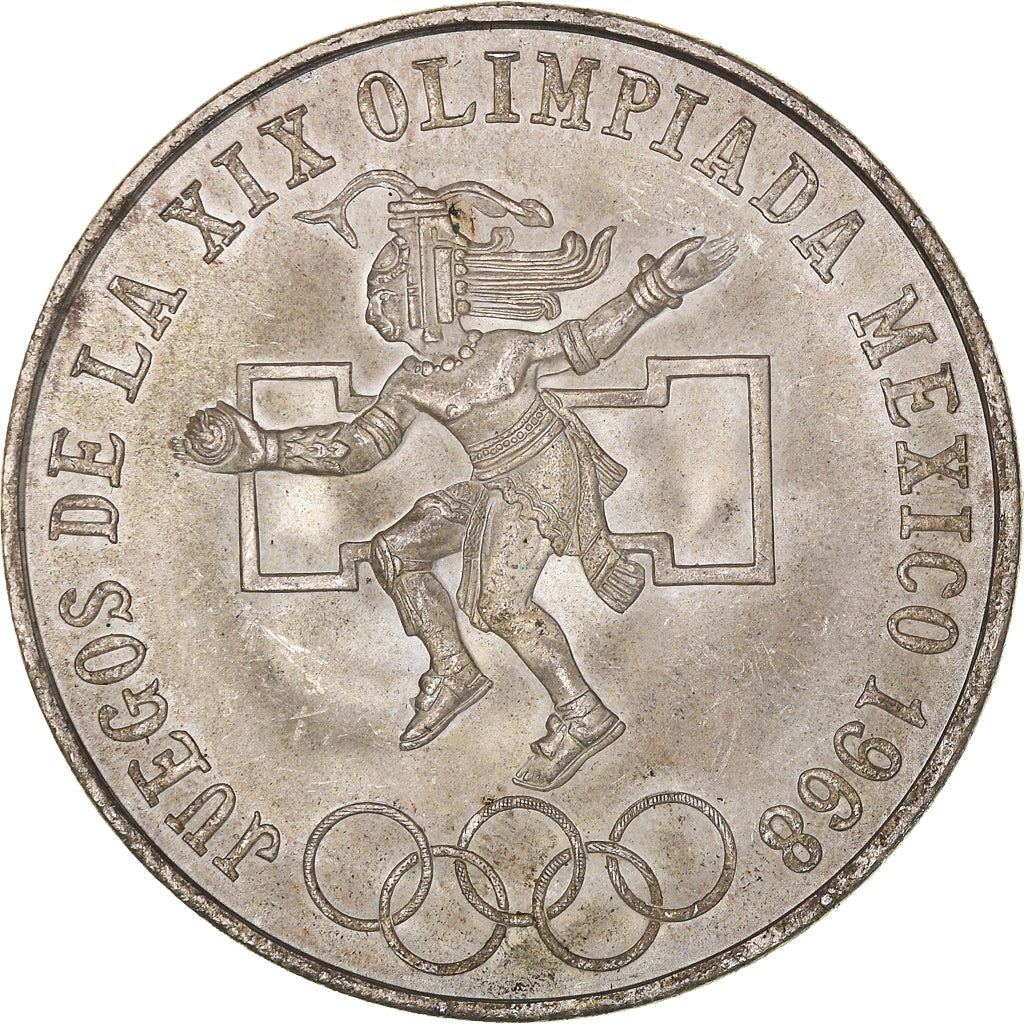 Coin, Mexico, 25 Pesos, 1968, Mexico, MS(63), Silver, KM:479.1