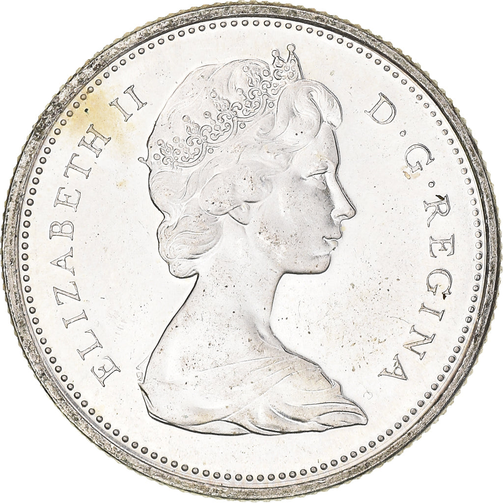 Moneta, Canada, Elizabeth II, 25 Cents, 1965, Royal Canadian Mint, Ottawa