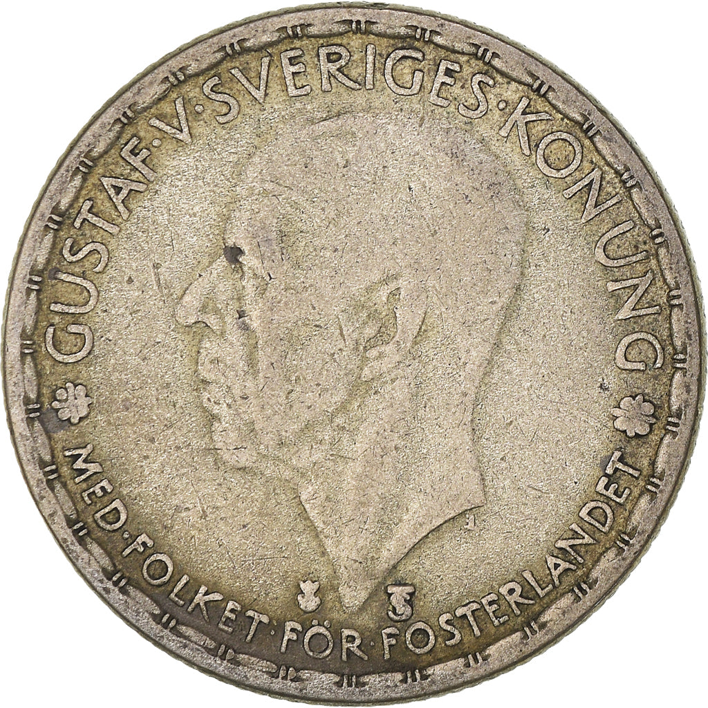 Coin, Sweden, Gustaf V, Krona, 1949, VF(30-35), Silver, KM:814