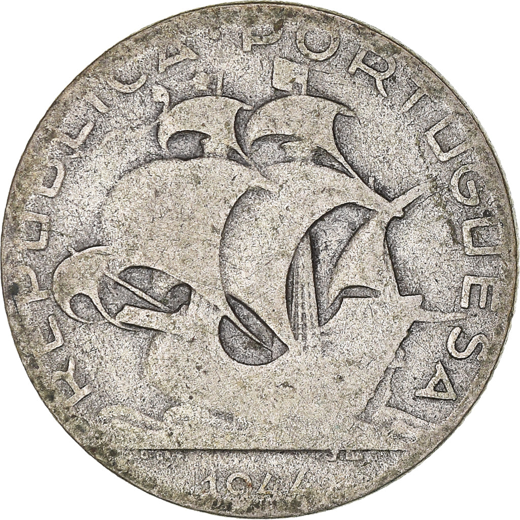 Moeda, Portugal, 2-1/2 Escudos, 1943, F(12-15), Prata, KM:580