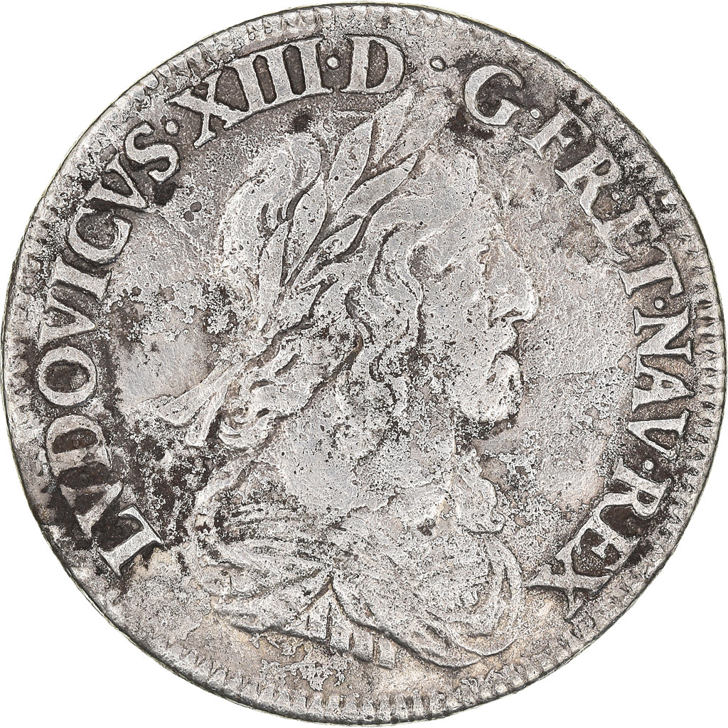 Coin, France, Louis XIII, 1/4 Écu 2e poinçon de Warin, 1643, Paris, KM 134.1