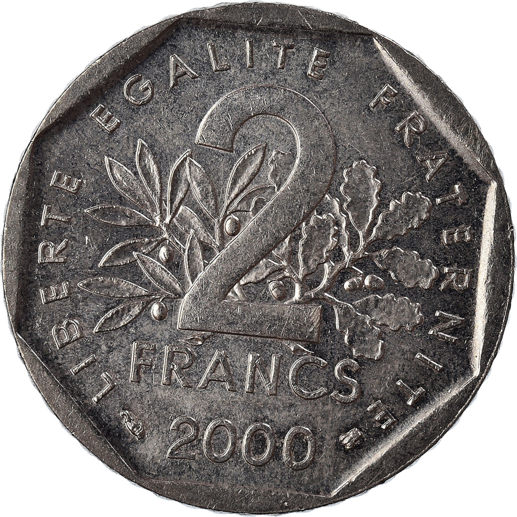 Moneta, Francia, 2 Francs, 2000