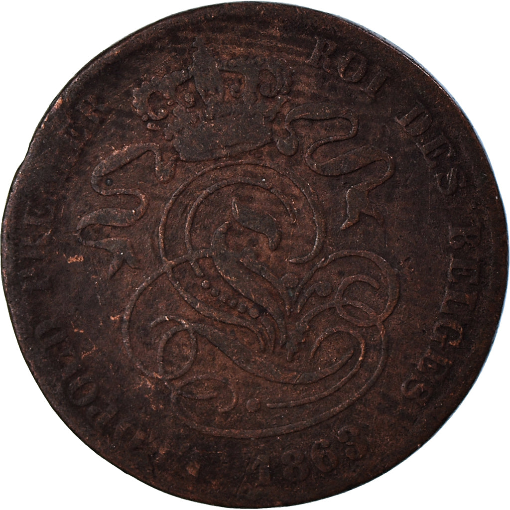 Coin, Belgium, 2 Centimes, 1863
