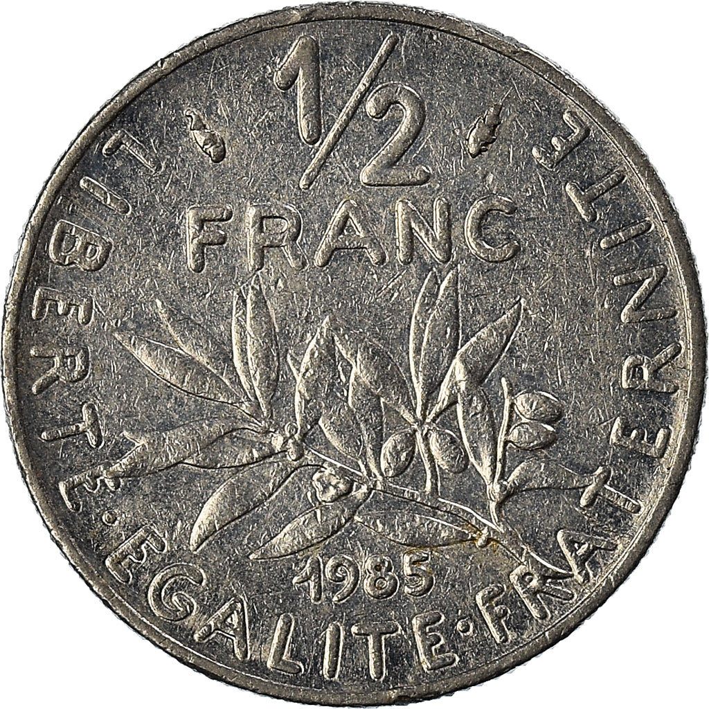 Münze, Frankreich, 1/2 Franc, 1985