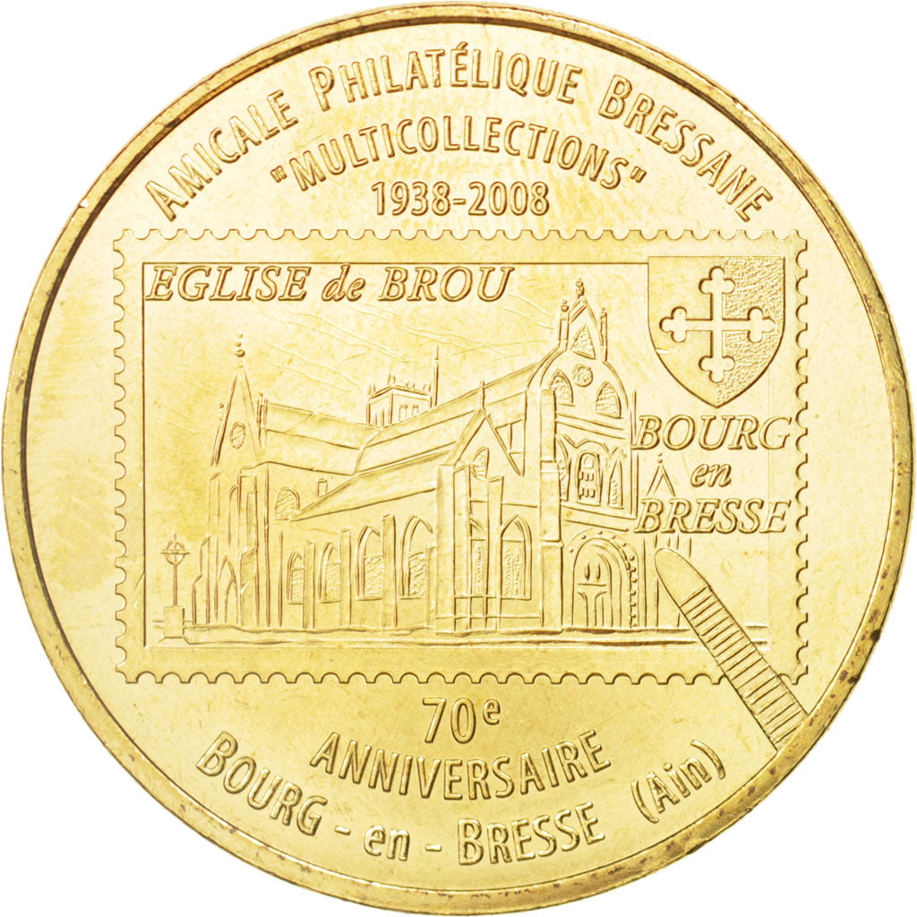 France, Token, Tourist Token, 01/ Amicale philatélique Bressane, 2008, Monnaie