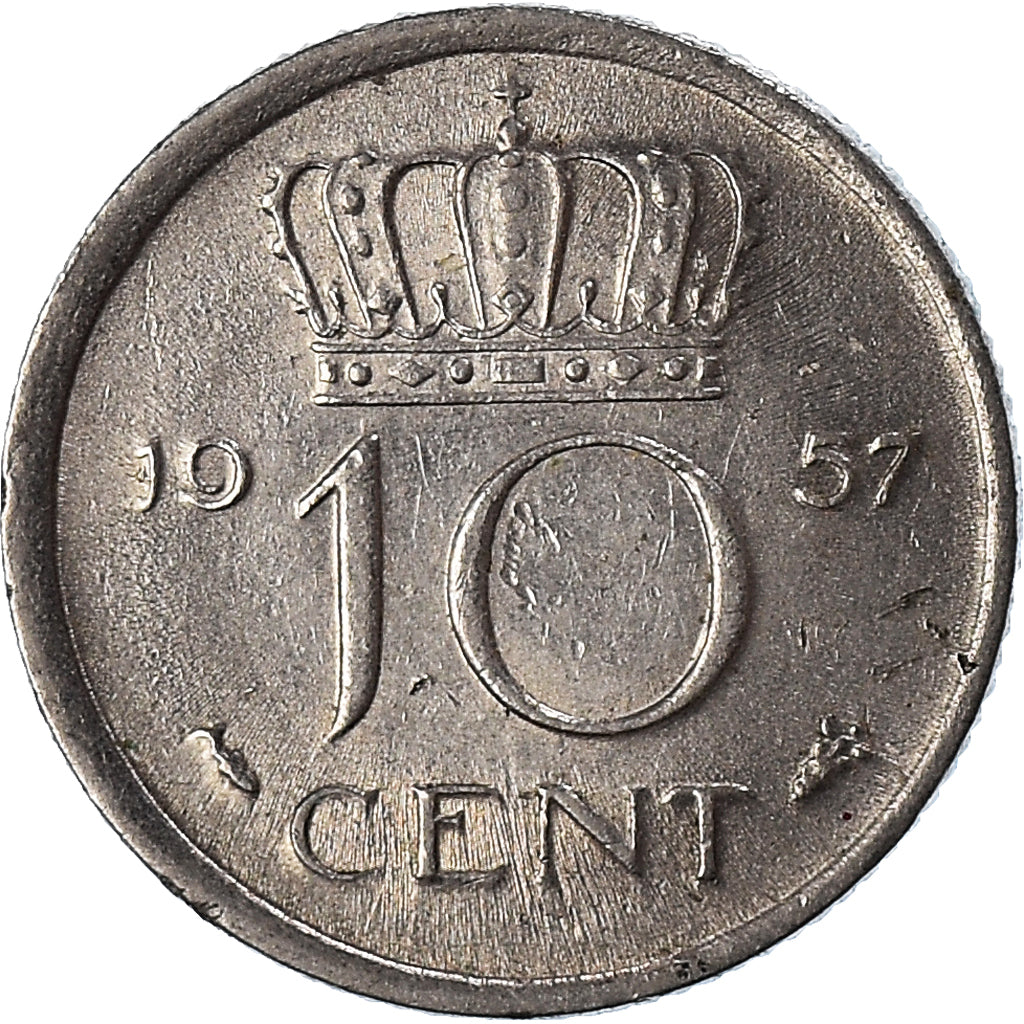 Munten, Nederland, 10 Cents, 1957