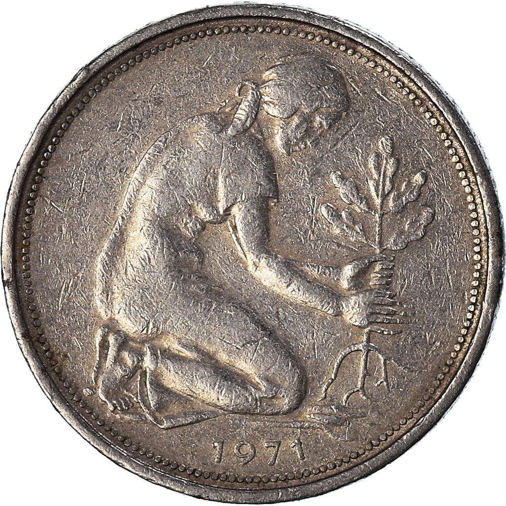 Munten, Federale Duitse Republiek, 50 Pfennig, 1971