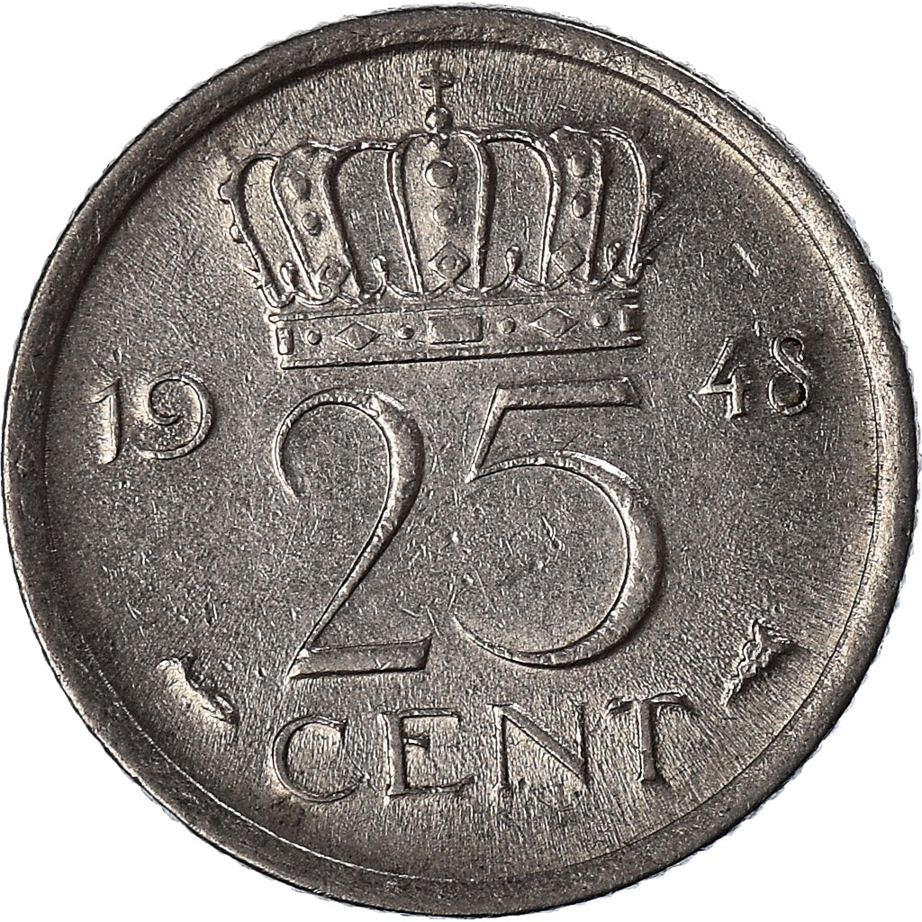 Coin, Netherlands, 25 Cents, 1948