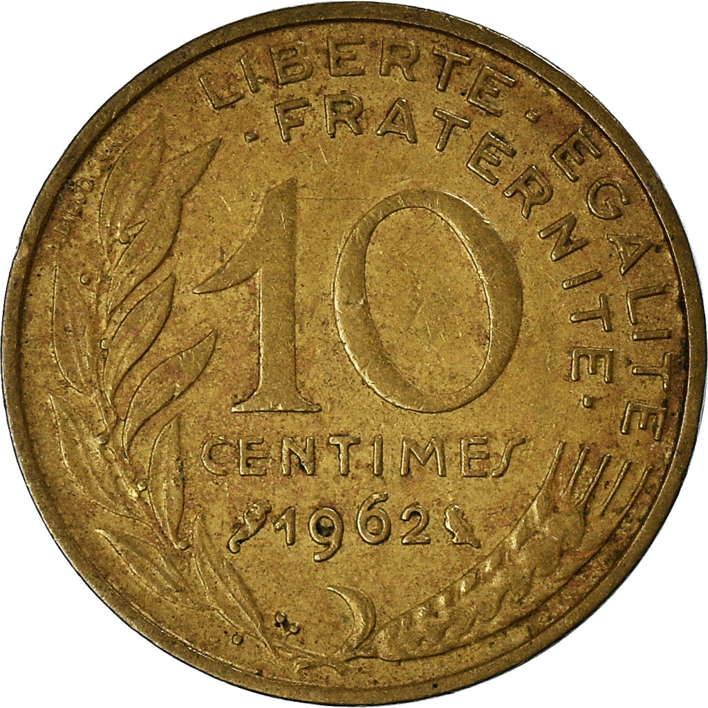 Munten, Frankrijk, 10 Centimes, 1962