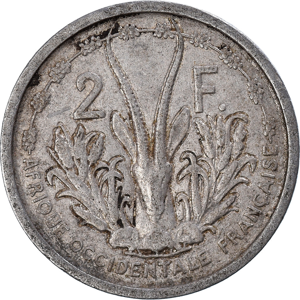 Coin, French West Africa, 2 Francs, 1948
