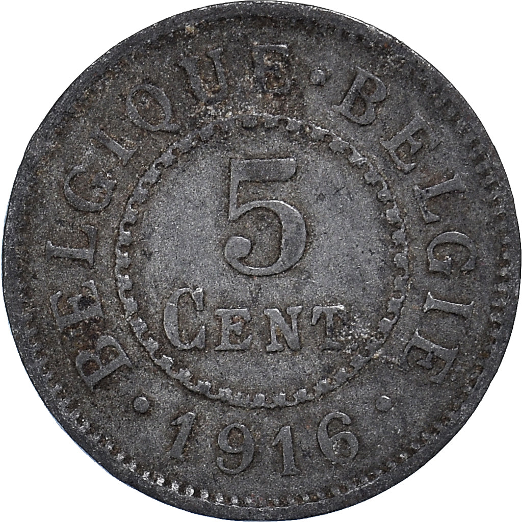 Coin, Belgium, 5 Centimes, 1916