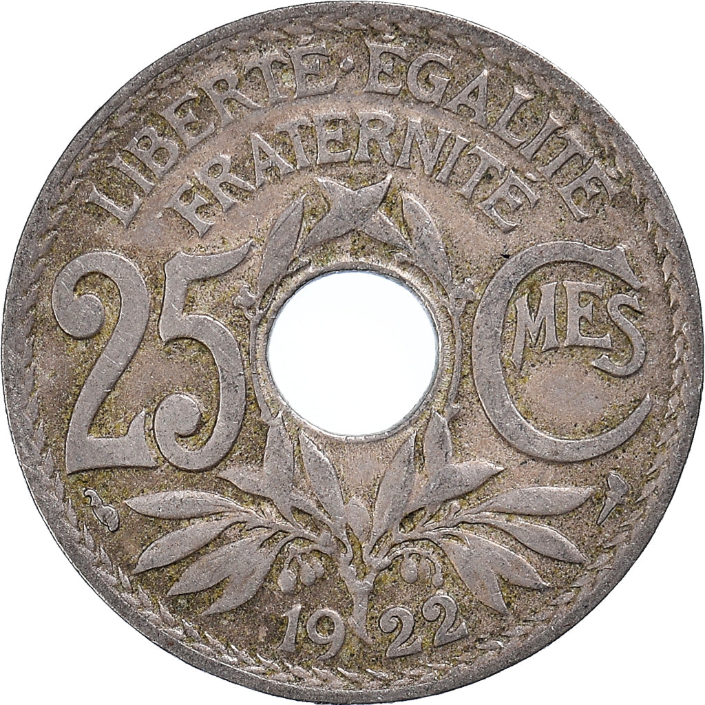 Moneda, Francia, 25 Centimes, 1922