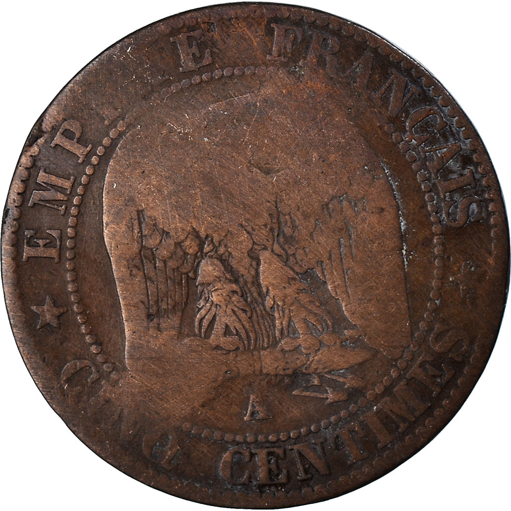 Coin, France, 5 Centimes, 1864