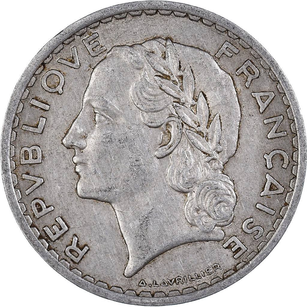 Moeda, França, 5 Francs, 1950