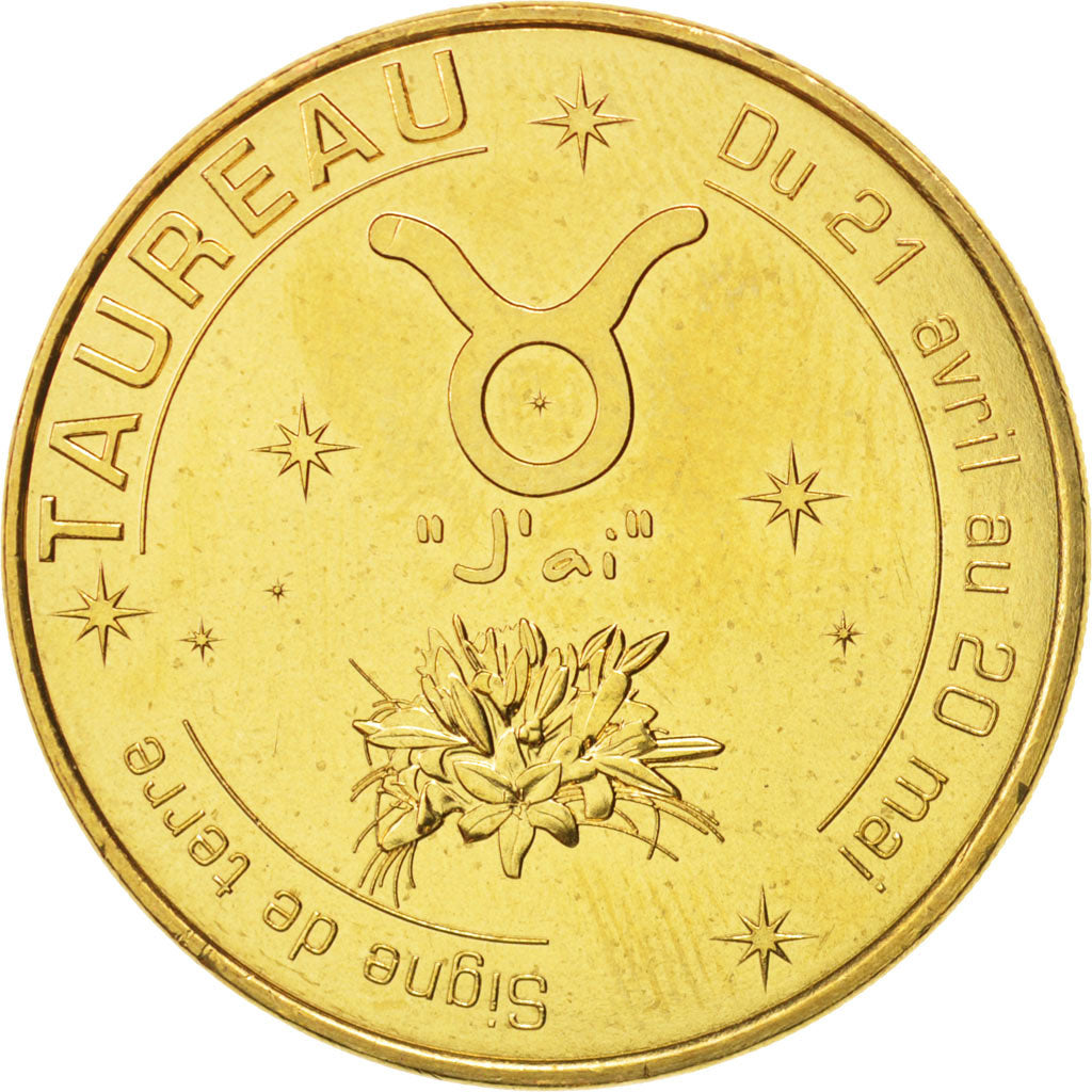 France, Token, Tourist Token, 13/ Zodiaque - Taureau, 2014, Monnaie de Paris