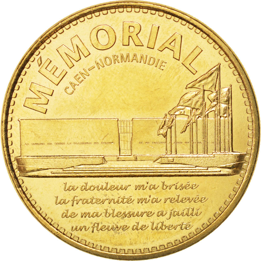 France, Jeton, Tourist Token, 14/ Mémorial de Caen - Citation, 2013, Monnaie de