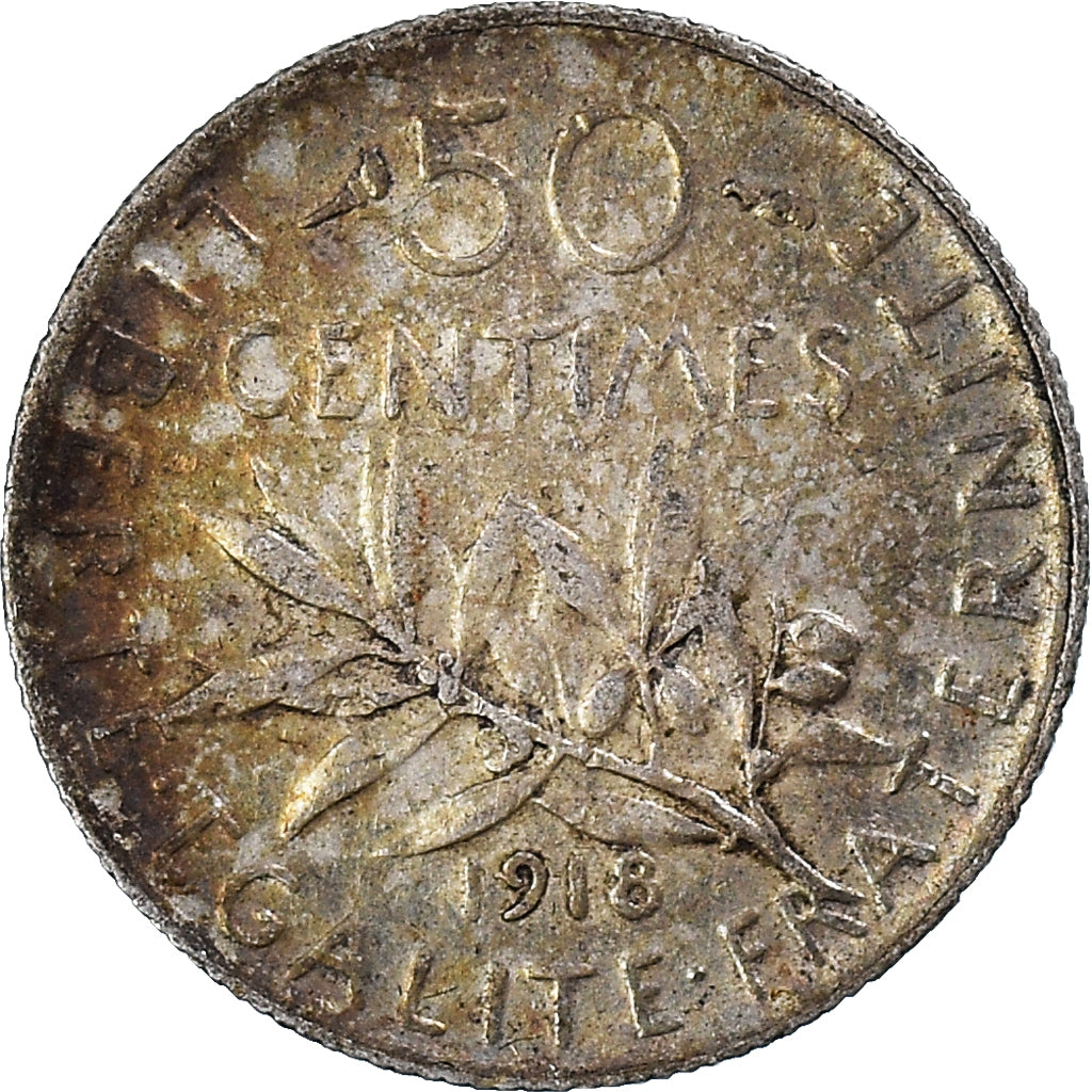 Coin, France, 50 Centimes, 1918
