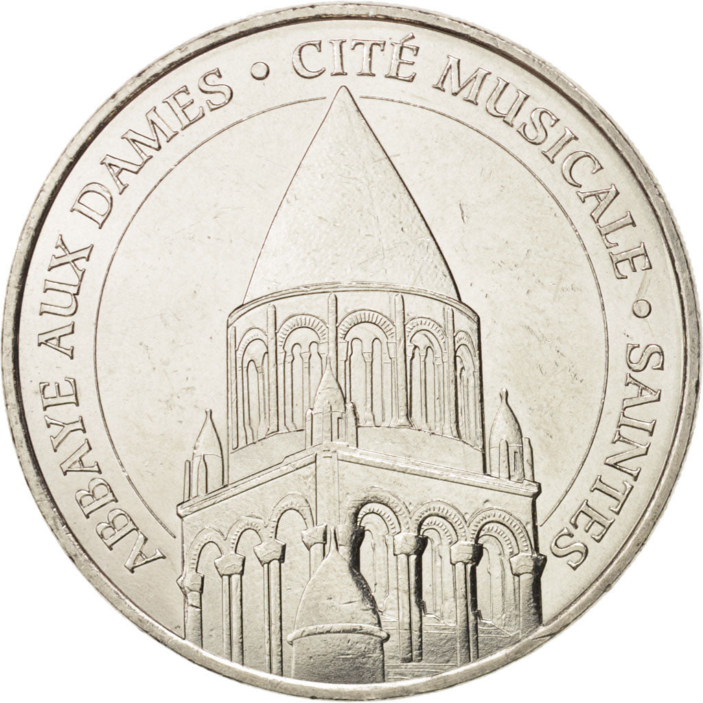 France, Token, Tourist Token, 17/ Abbaye aux Dames - Saintes - Argenté, 2014