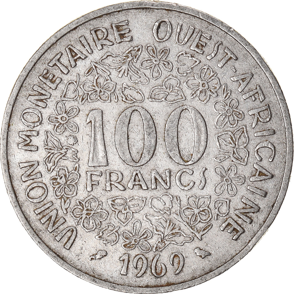 Monnaie, États de l'Afrique centrale, 100 Francs, 1969