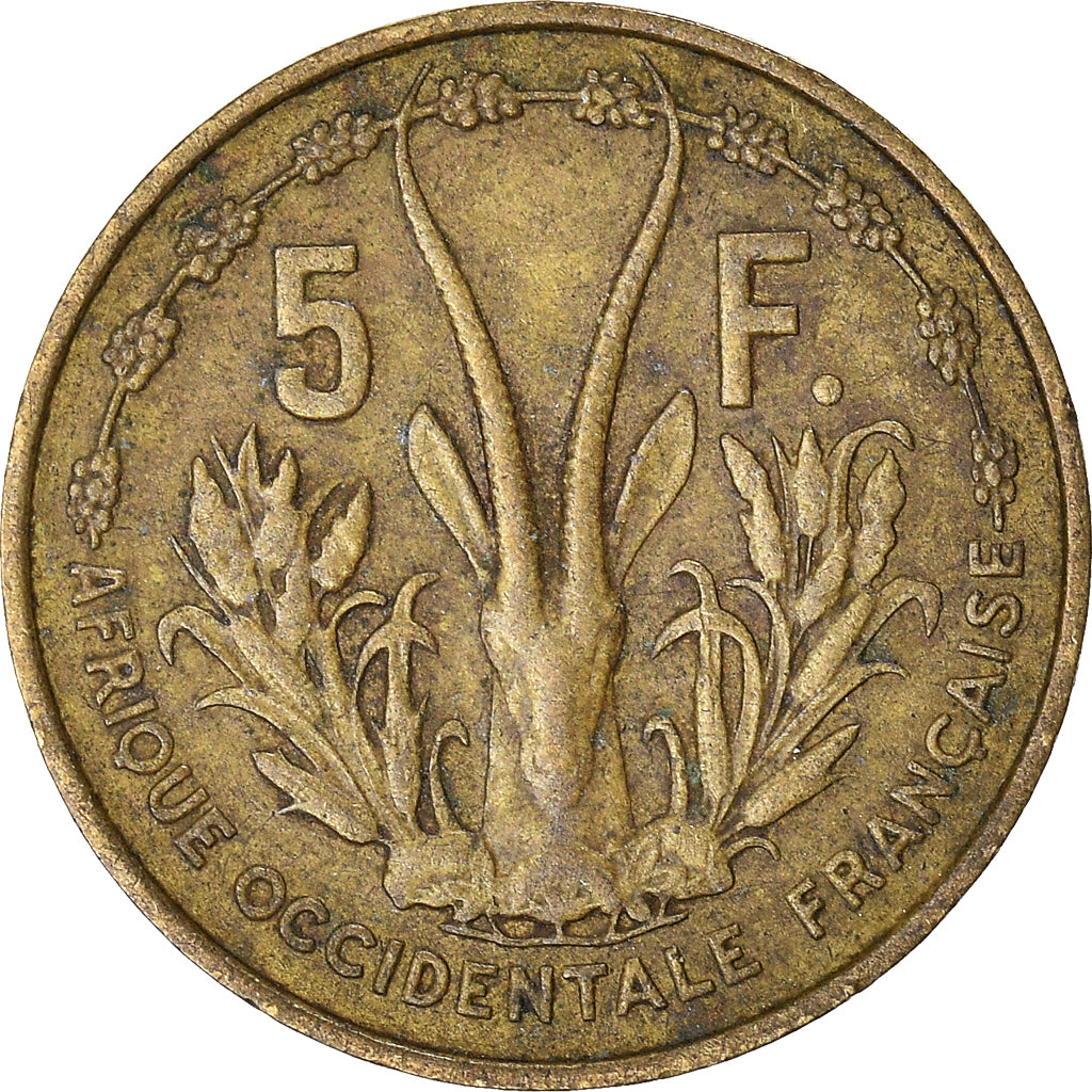 Monnaie, Afrique-Occidentale française, 5 Francs, 1956
