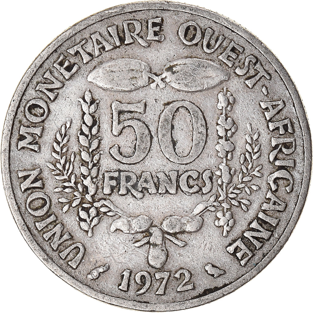 Münze, Zentralafrikanische Staaten, 50 Francs, 1972