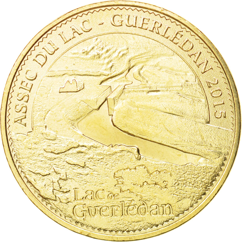 Francia, Token, Tourist Token, 22/ Assec du Lac - Guerlédan, 2015, Monnaie de