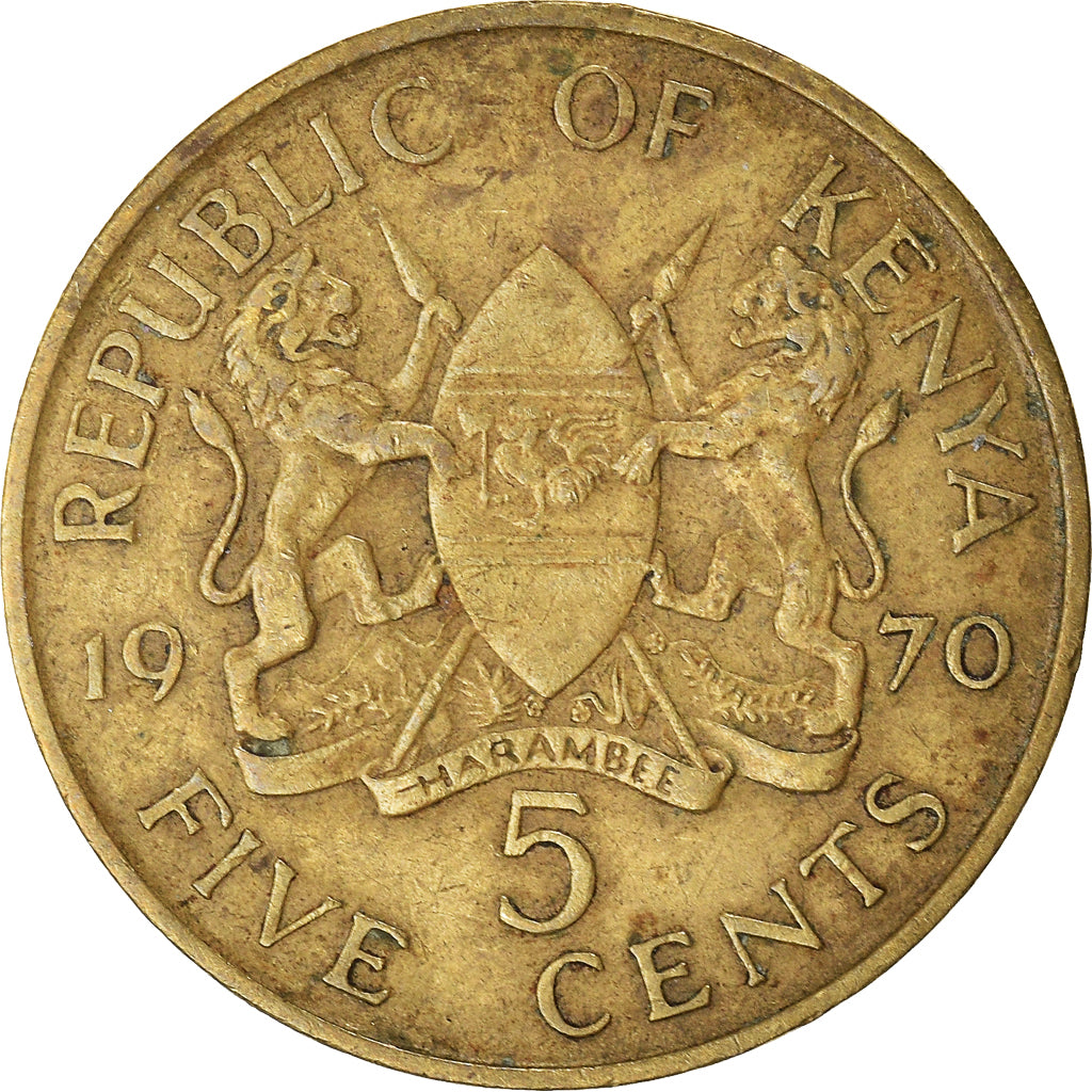 Coin, Kenya, 5 Cents, 1970