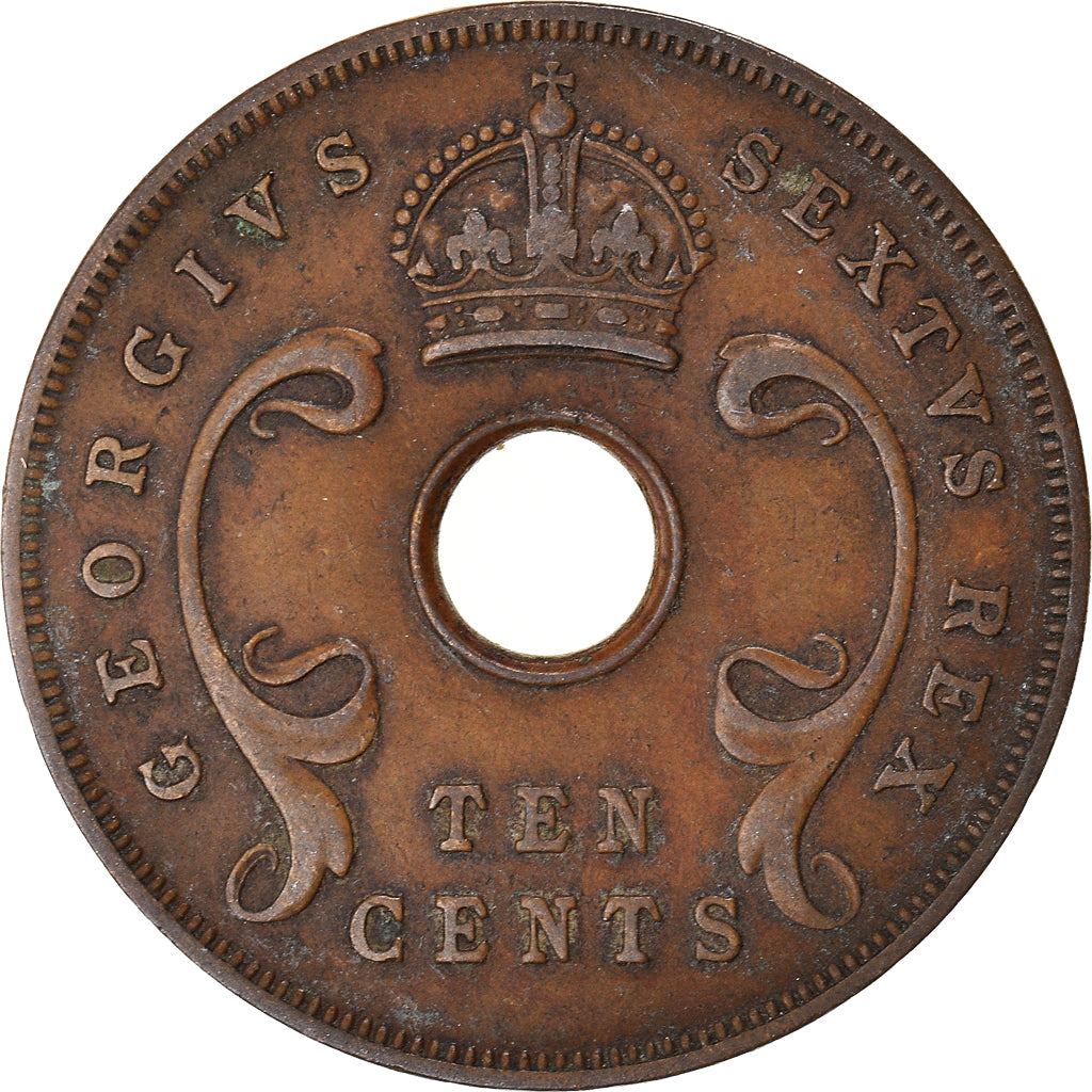 Munten, OOST AFRIKA, 10 Cents, 1951
