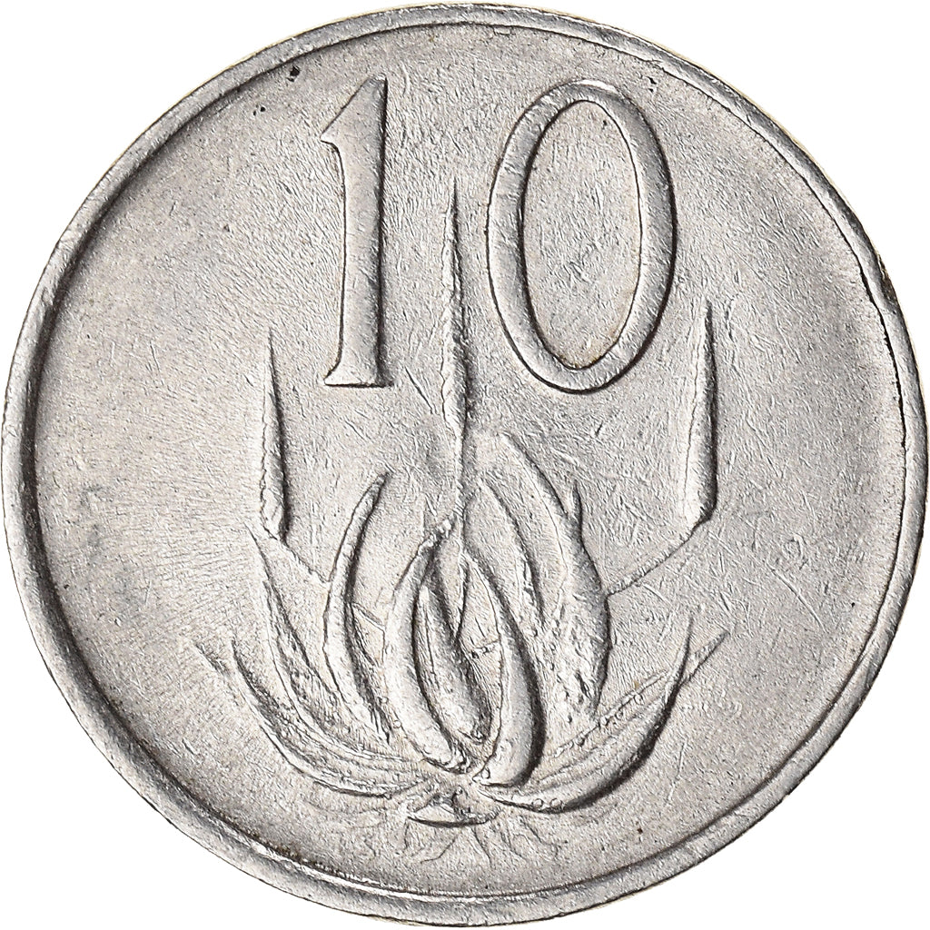 Moeda, África do Sul, 10 Cents, 1965