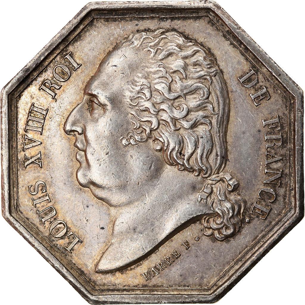 France, Jeton, Louis XVIII, Compagnie d'Assurances Générales à Paris, 1818