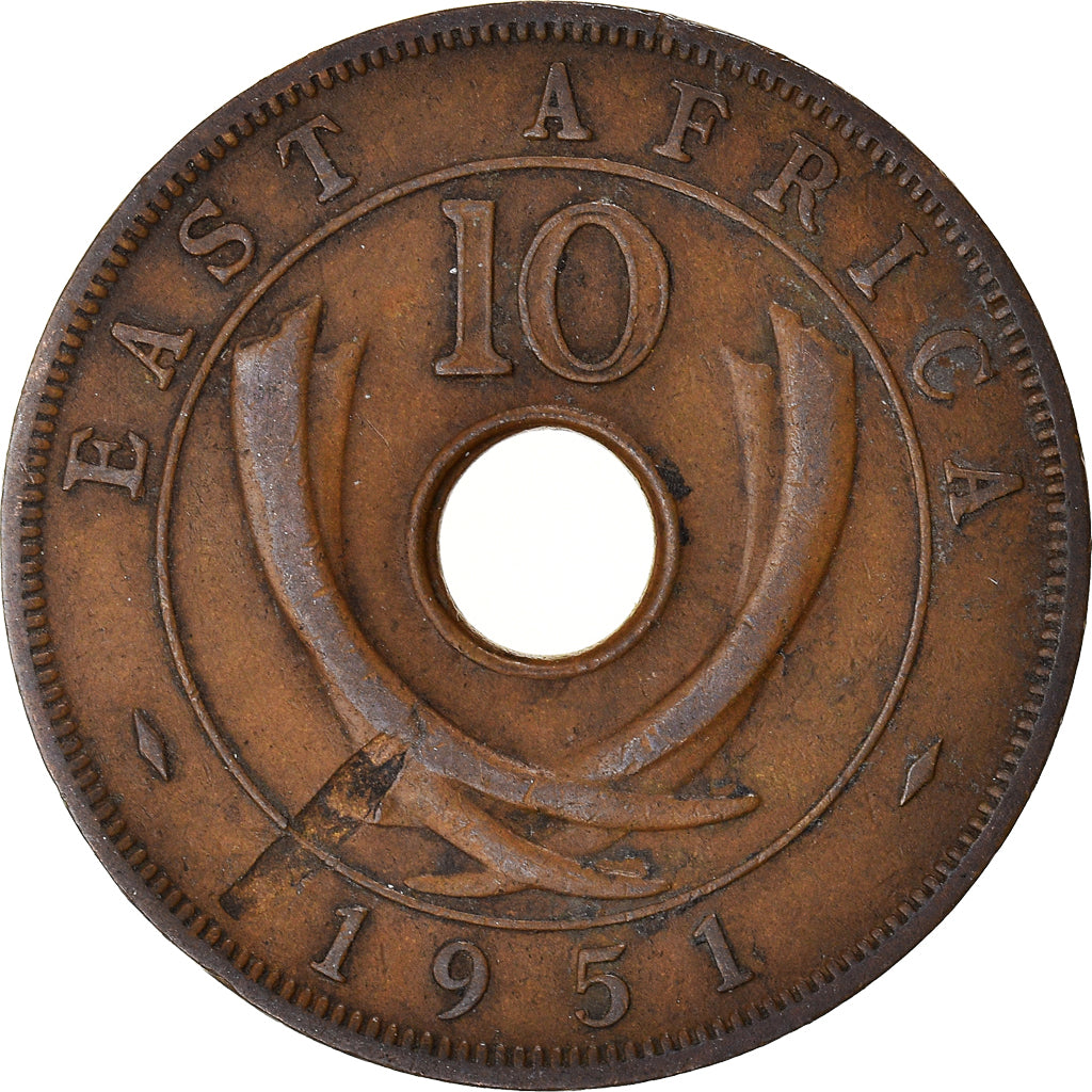 Monnaie, Afrique Orientale, 10 Cents, 1951