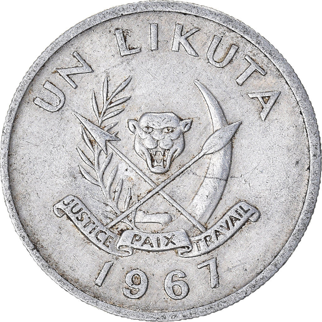 Coin, CONGO, DEMOCRATIC REPUBLIC, Likuta, 1967