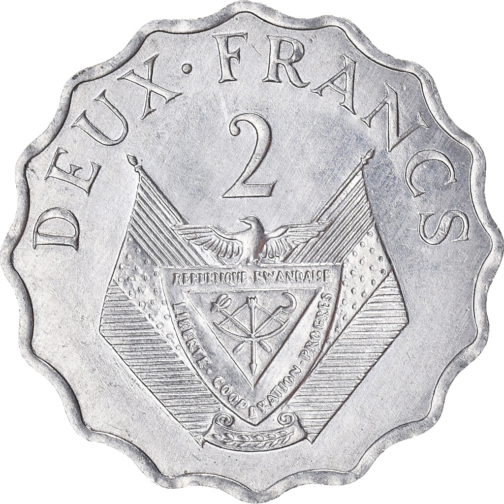 Monnaie, Rwanda, 2 Francs, 1970