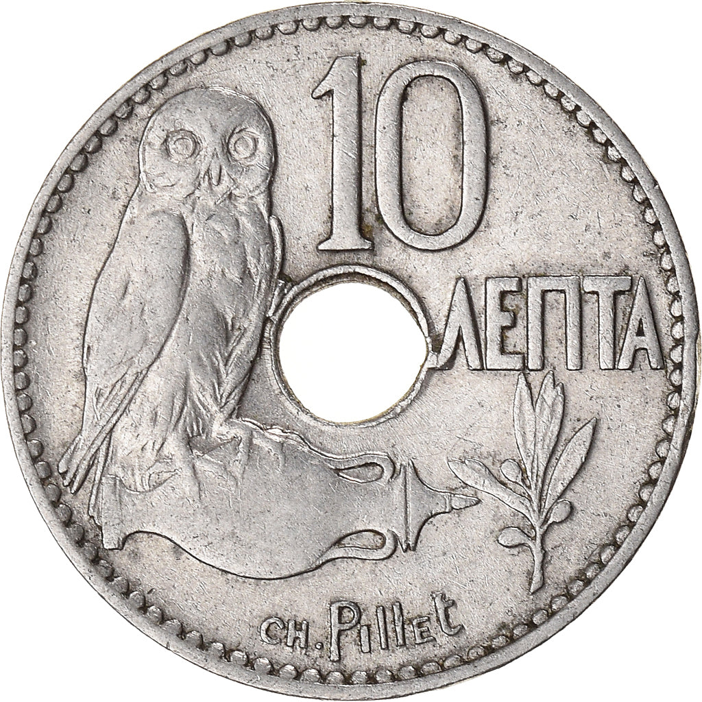 Monnaie, Grèce, 10 Lepta, 1912