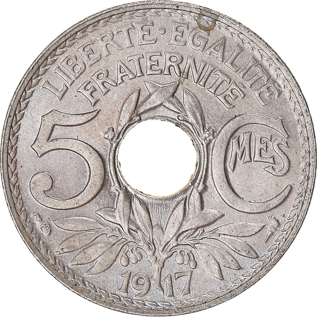 Moneda, Francia, 5 Centimes, 1917