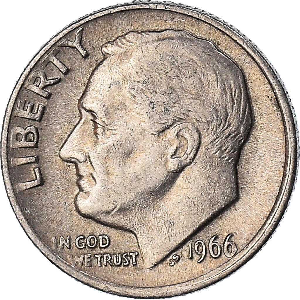 Moeda, Estados Unidos da América, Dime, 1966