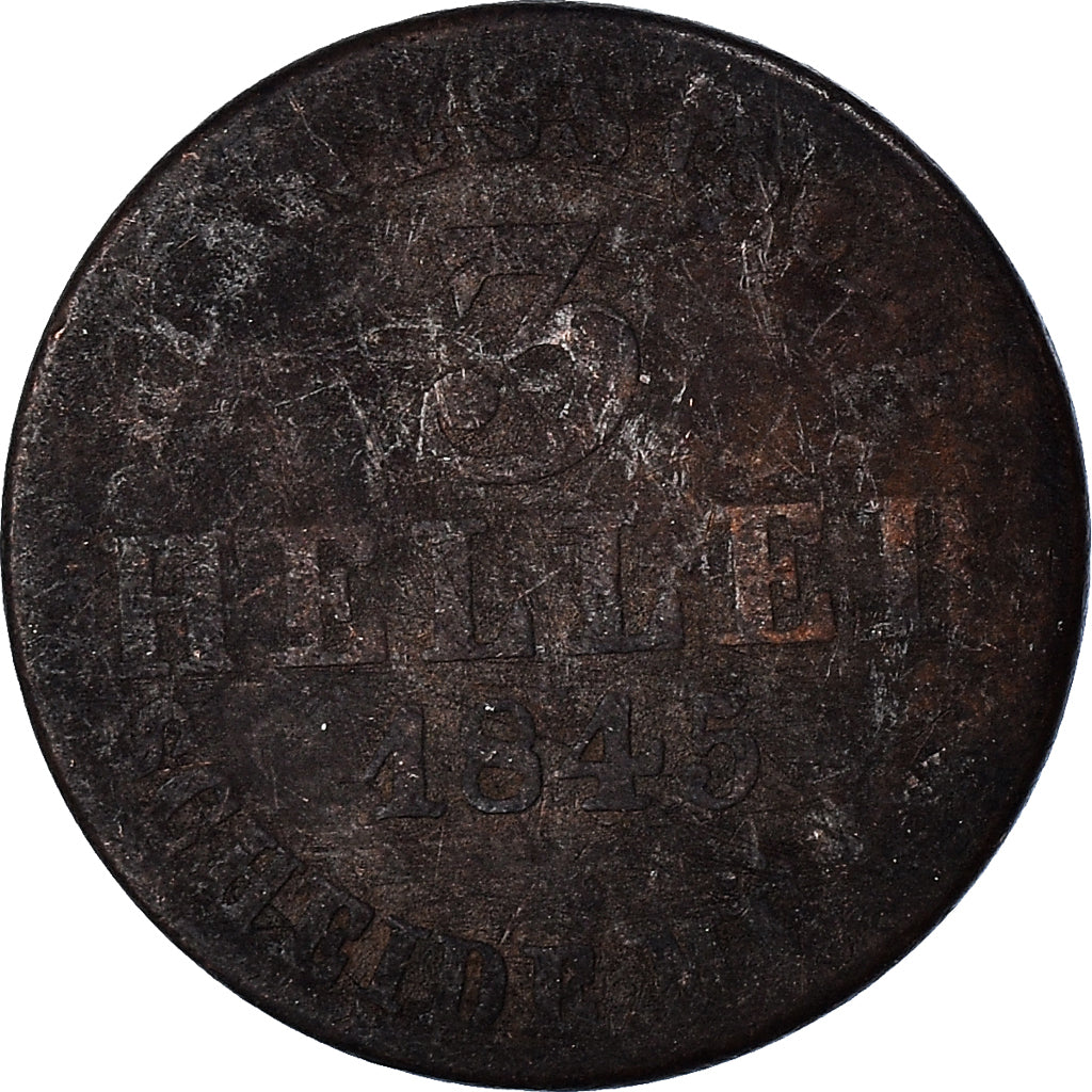 Deutsch Staaten, 3 Heller, 1845