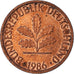 Moneda, ALEMANIA - REPÚBLICA FEDERAL, Pfennig, 1986