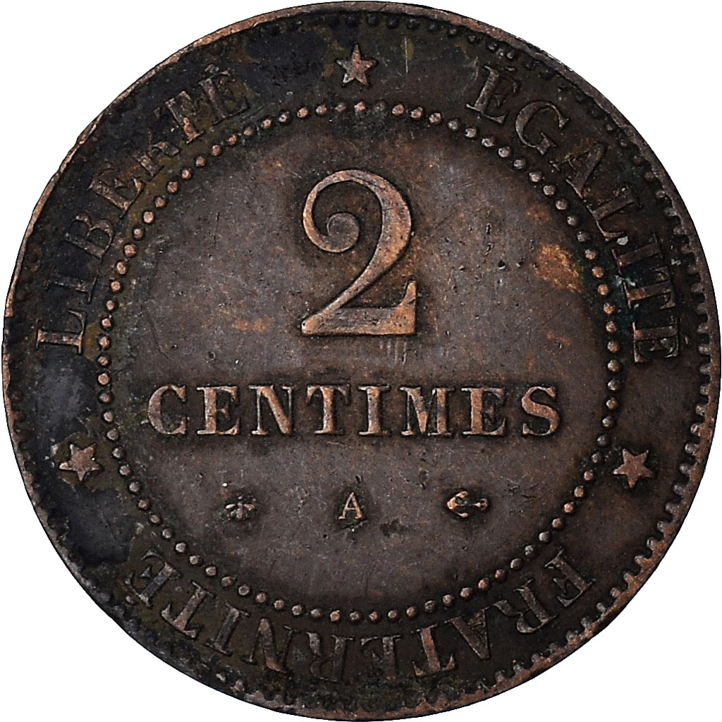 Coin, France, 2 Centimes, 1878