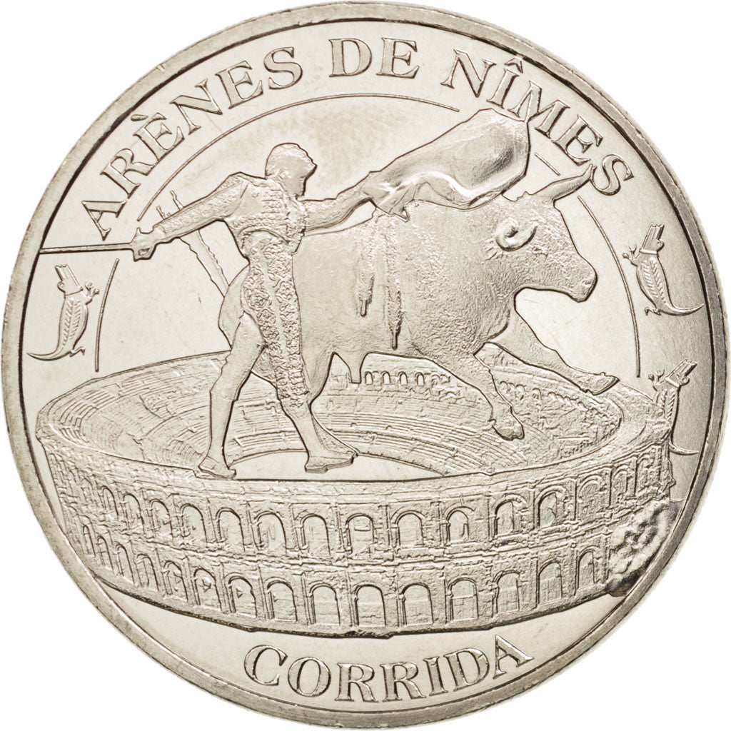 France, Token, Tourist Token, 30/ Corrida - Arènes de Nîmes Argenté, 2015