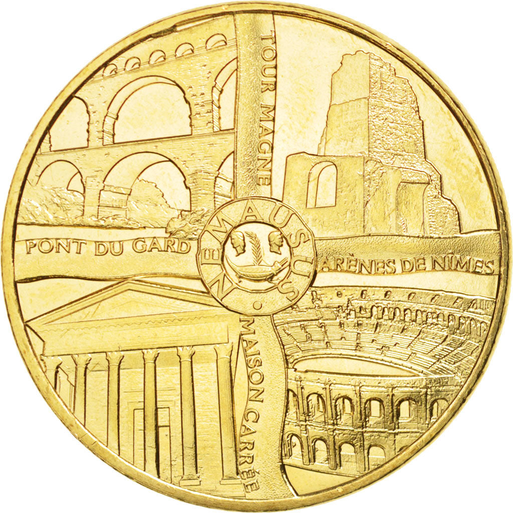 France, Token, Tourist Token, 30/ 4 Monuments - Nîmes, 2015, Monnaie de Paris